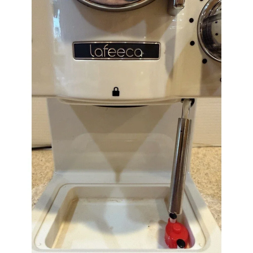 Lafeeca Espresso Machine LF-EC-2118-UL White Untested Missing Portafilter